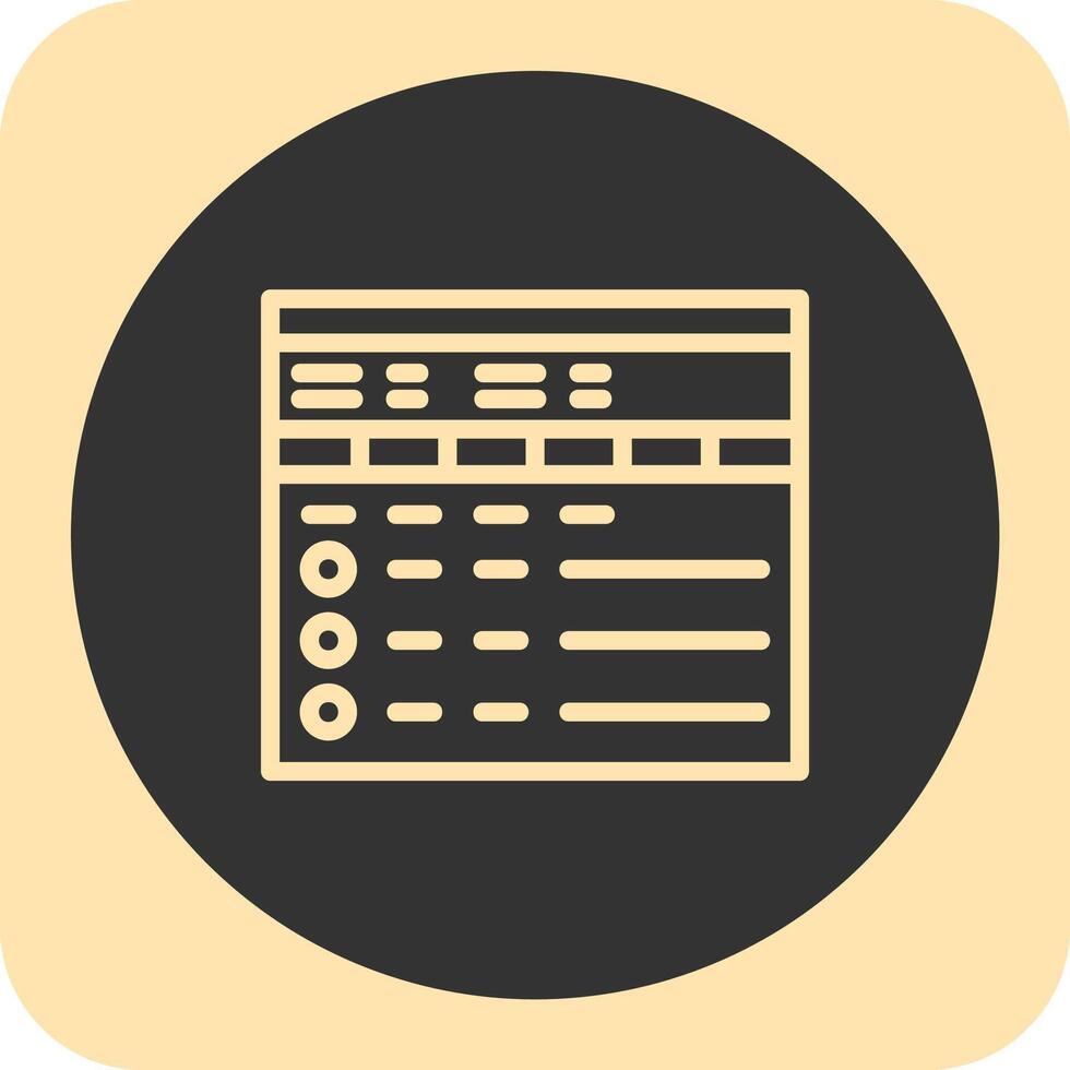 Checklist Linear Round Icon vector