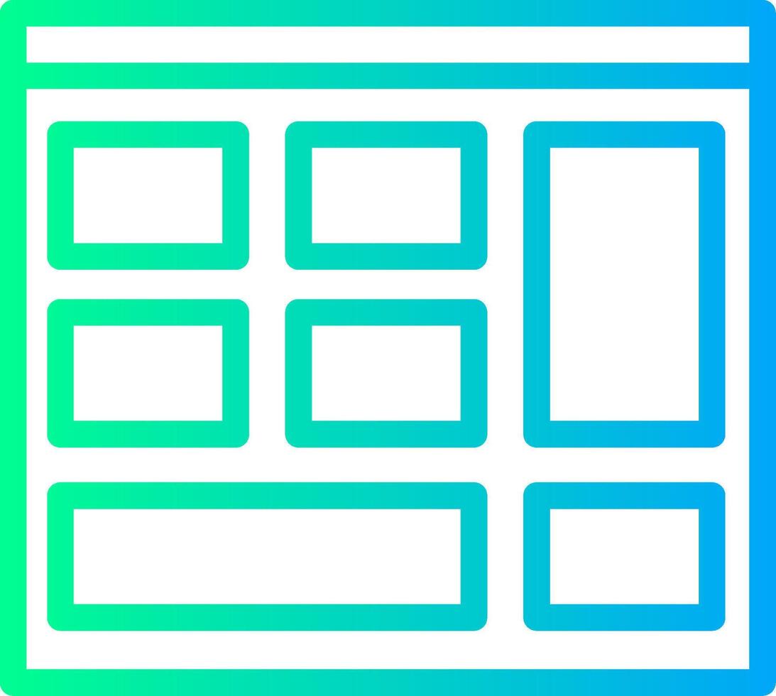 Grid Linear Gradient Icon vector