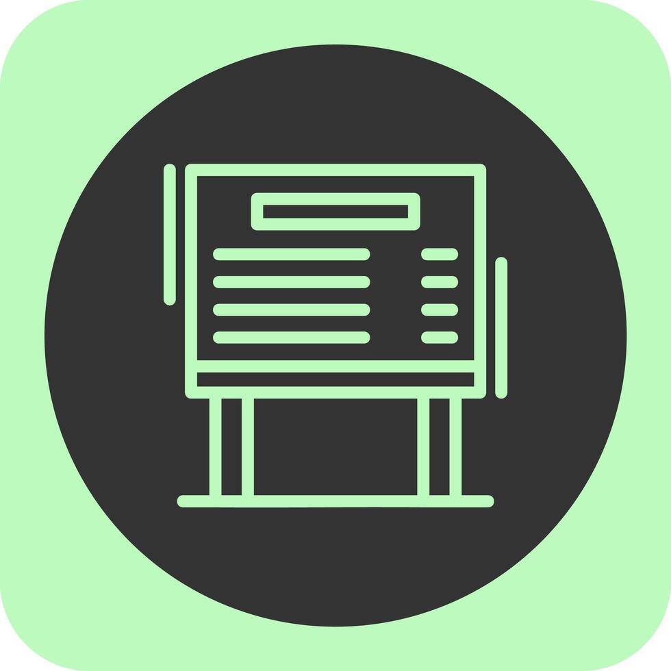 Parking rate board Linear Round Icon vector