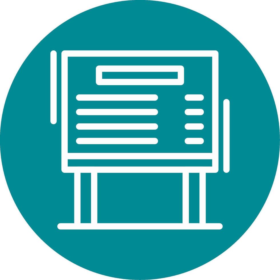 Parking rate board Outline Circle Icon vector