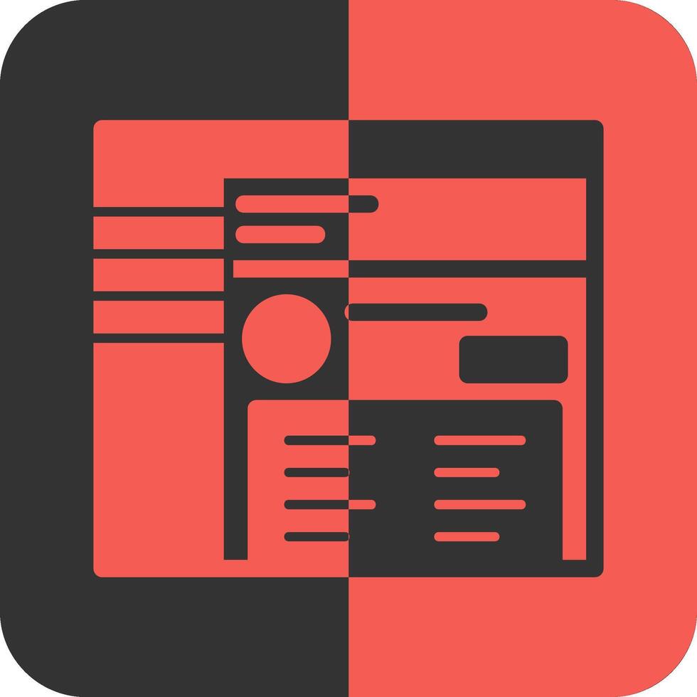 View Red Inverse Icon vector