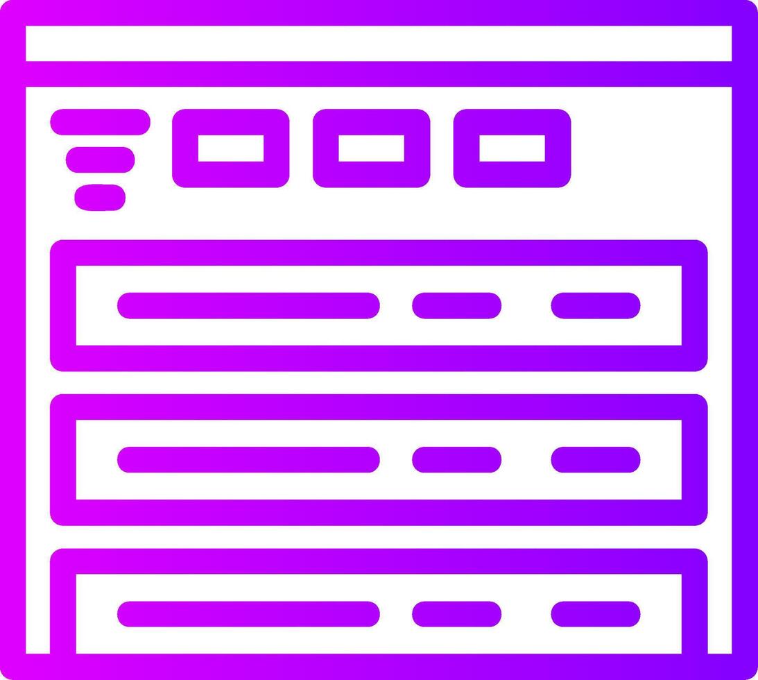 Filter Linear Gradient Icon vector