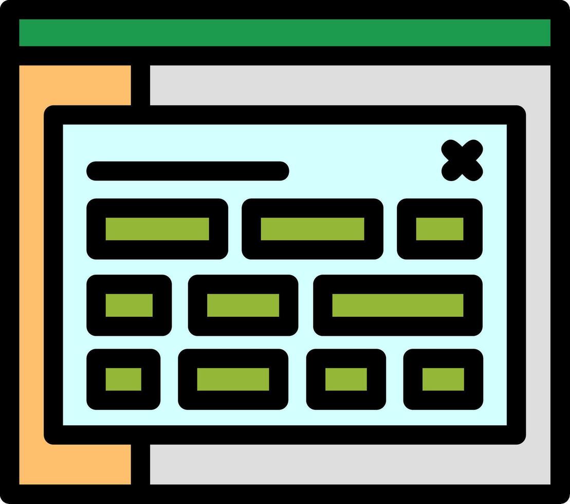 Tag Line Filled Icon vector