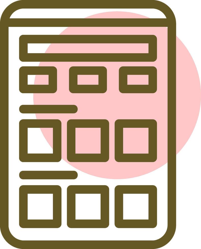 categorías lineal circulo icono vector