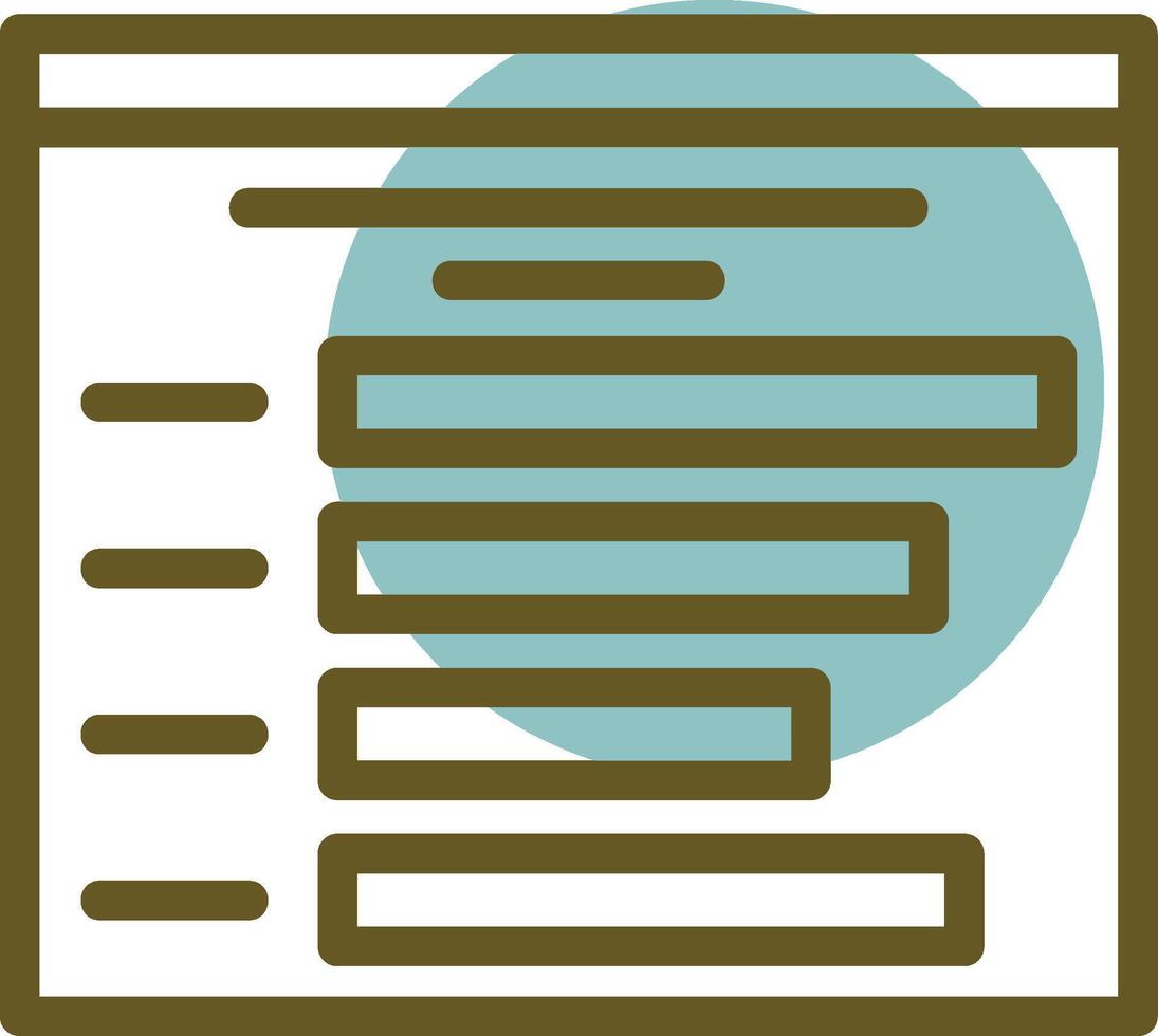 Statistics Linear Circle Icon vector