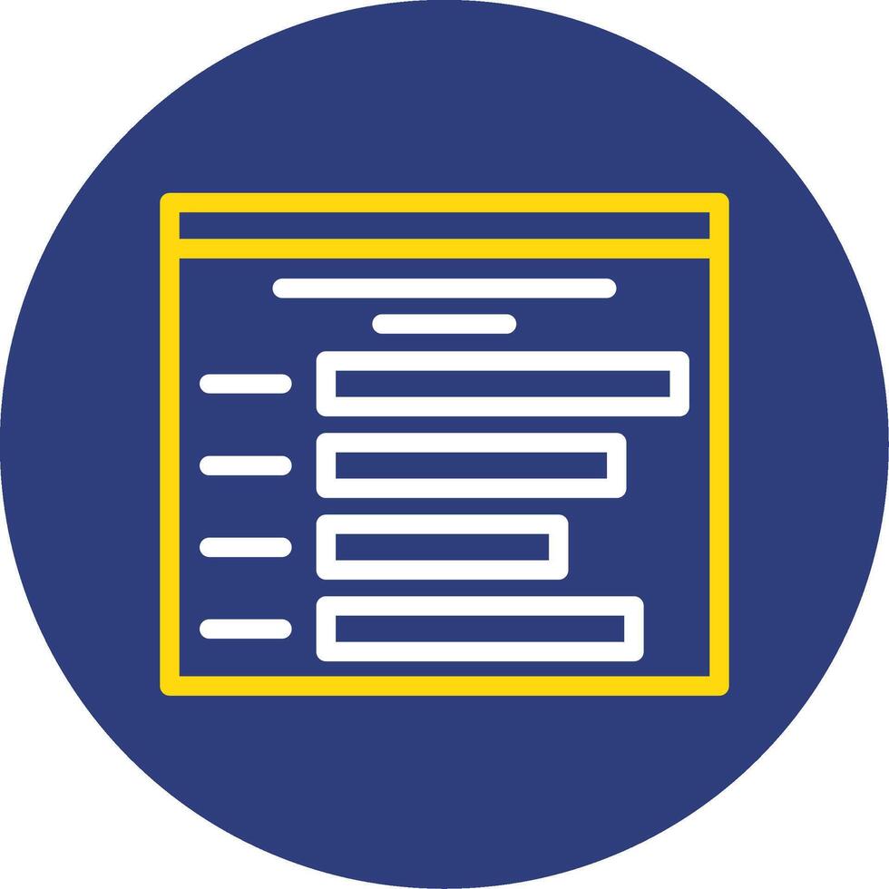 Statistics Dual Line Circle Icon vector