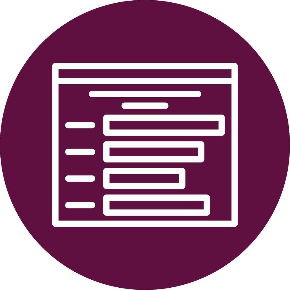 Statistics Outline Circle Icon vector