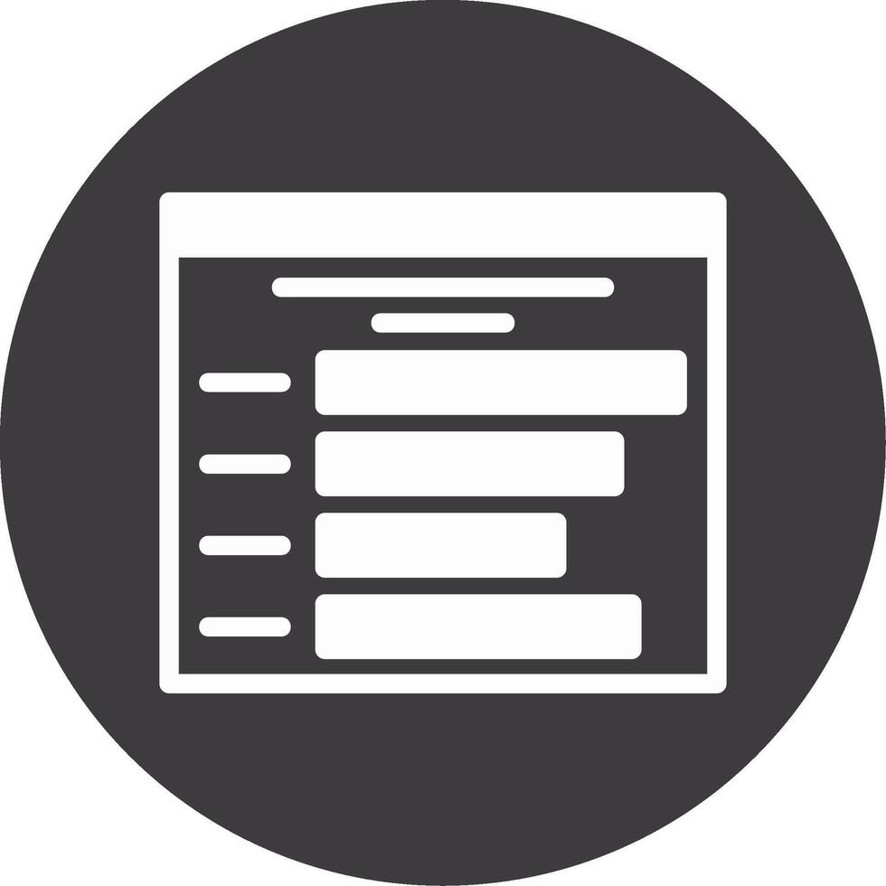 Statistics Glyph Circle Icon vector