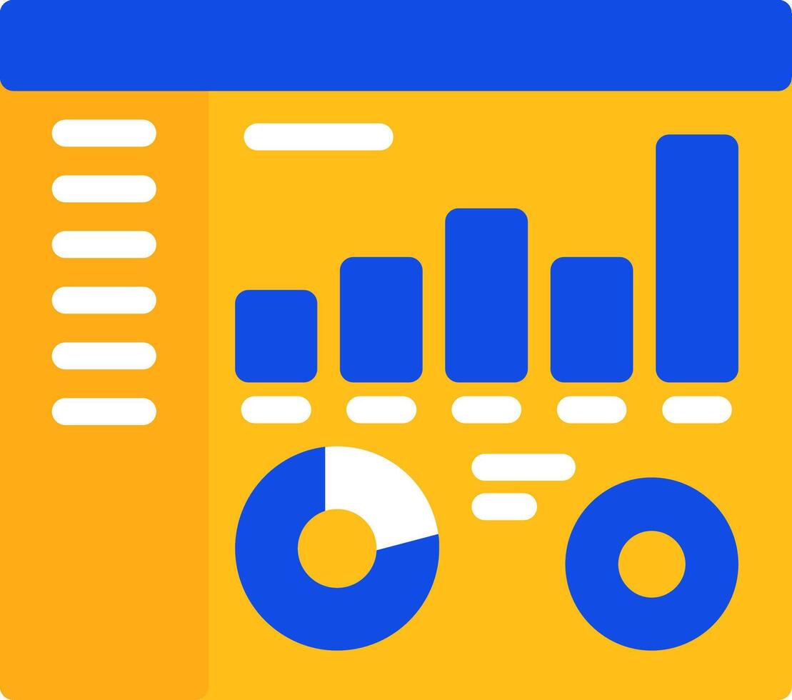 Chart Flat Two Color Icon vector