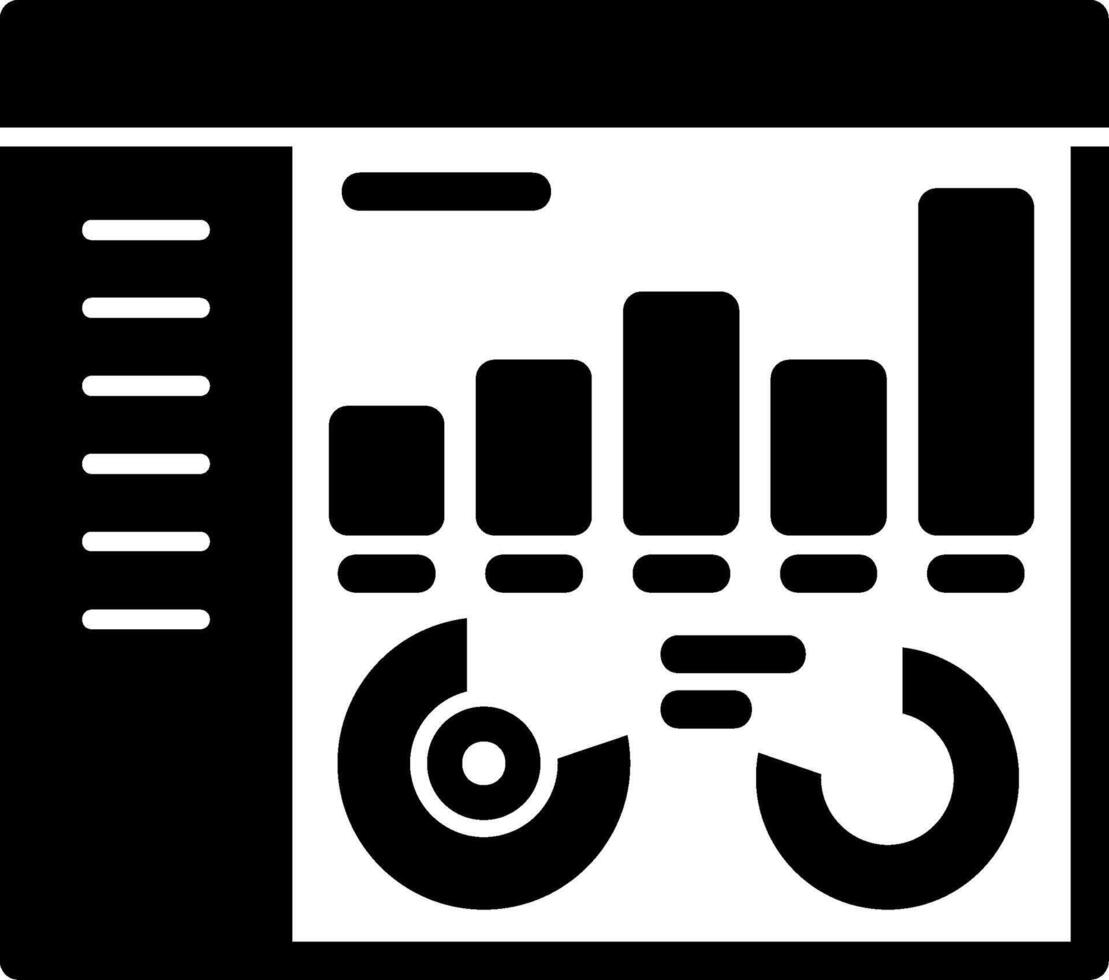 Chart Glyph Icon vector