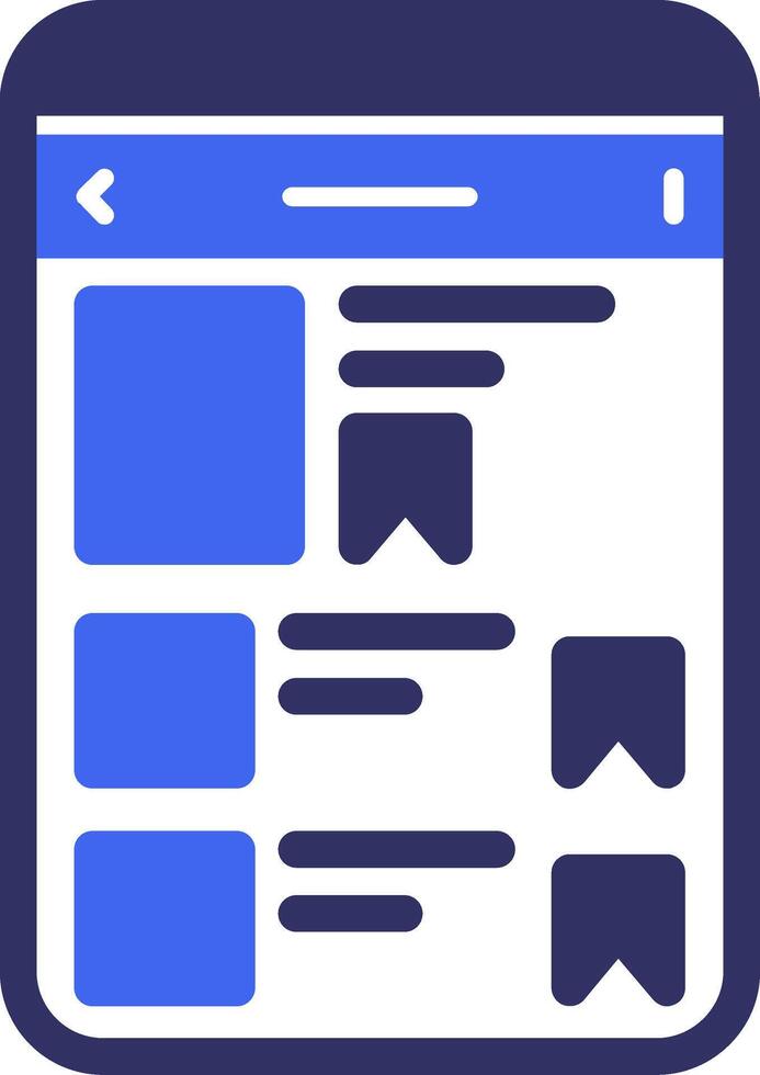 Bookmark Solid Two Color Icon vector