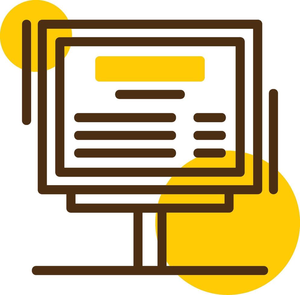 Parking hours board Yellow Lieanr Circle Icon vector