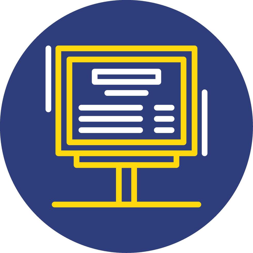Parking hours board Dual Line Circle Icon vector
