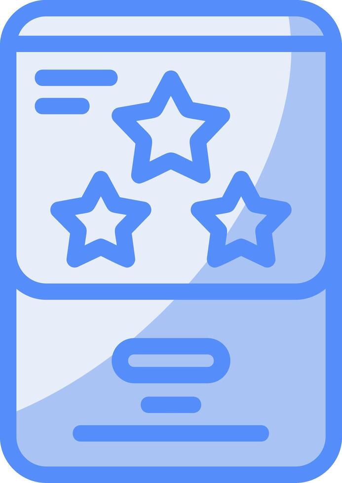 Star Line Filled Blue Icon vector