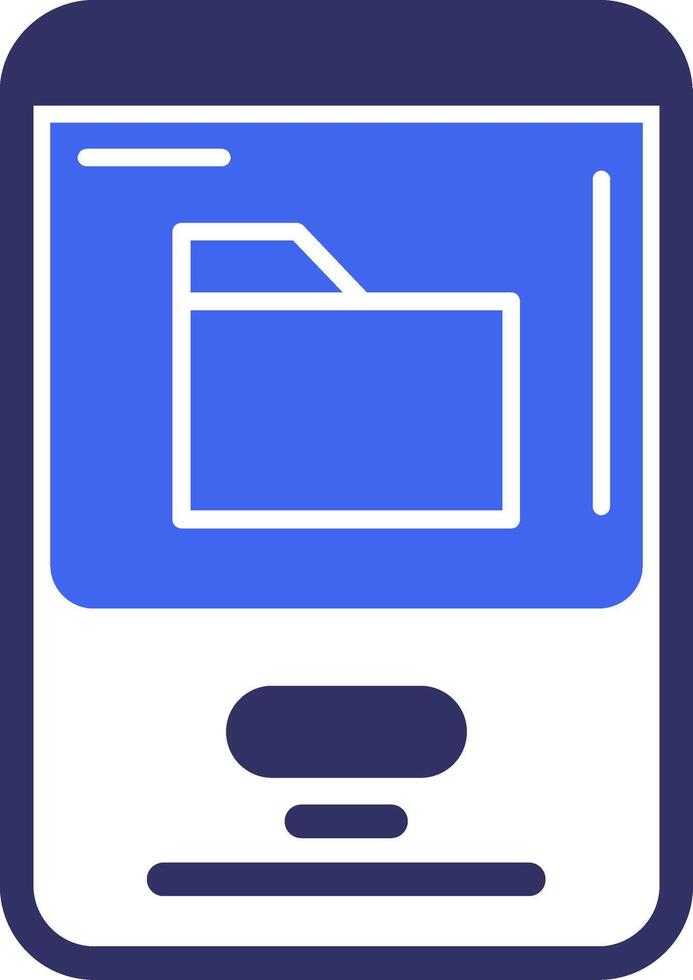 Folder Solid Two Color Icon vector