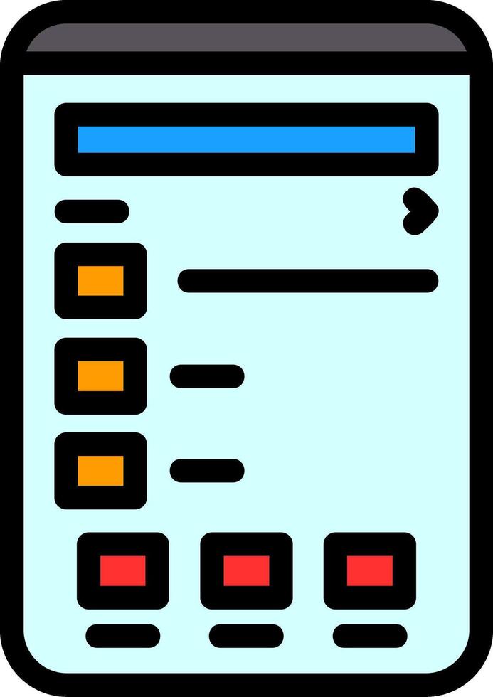 Contacts Line Filled Icon vector