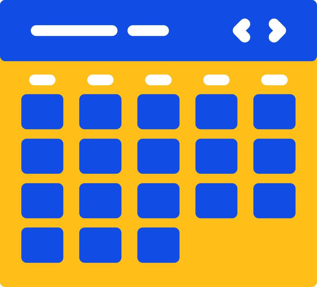 Calendar Flat Two Color Icon vector