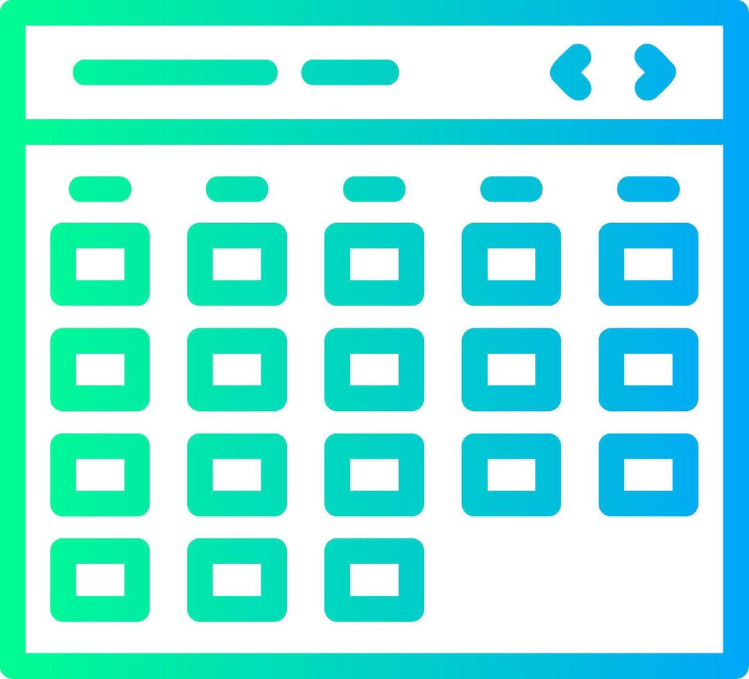 Calendar Linear Gradient Icon vector
