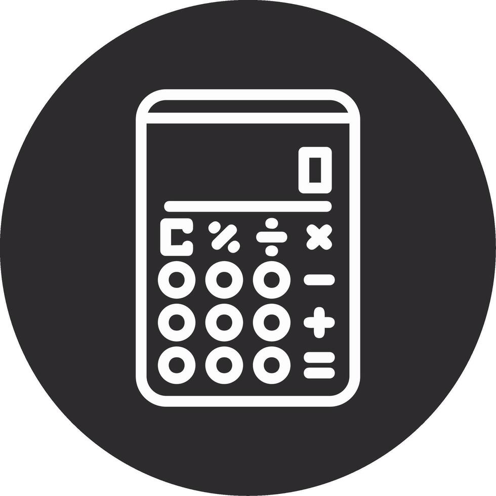 Calculator Inverted Icon vector