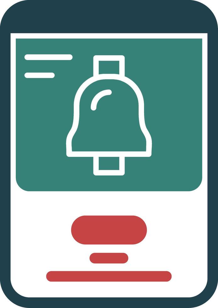 Bell Glyph Two Color Icon vector