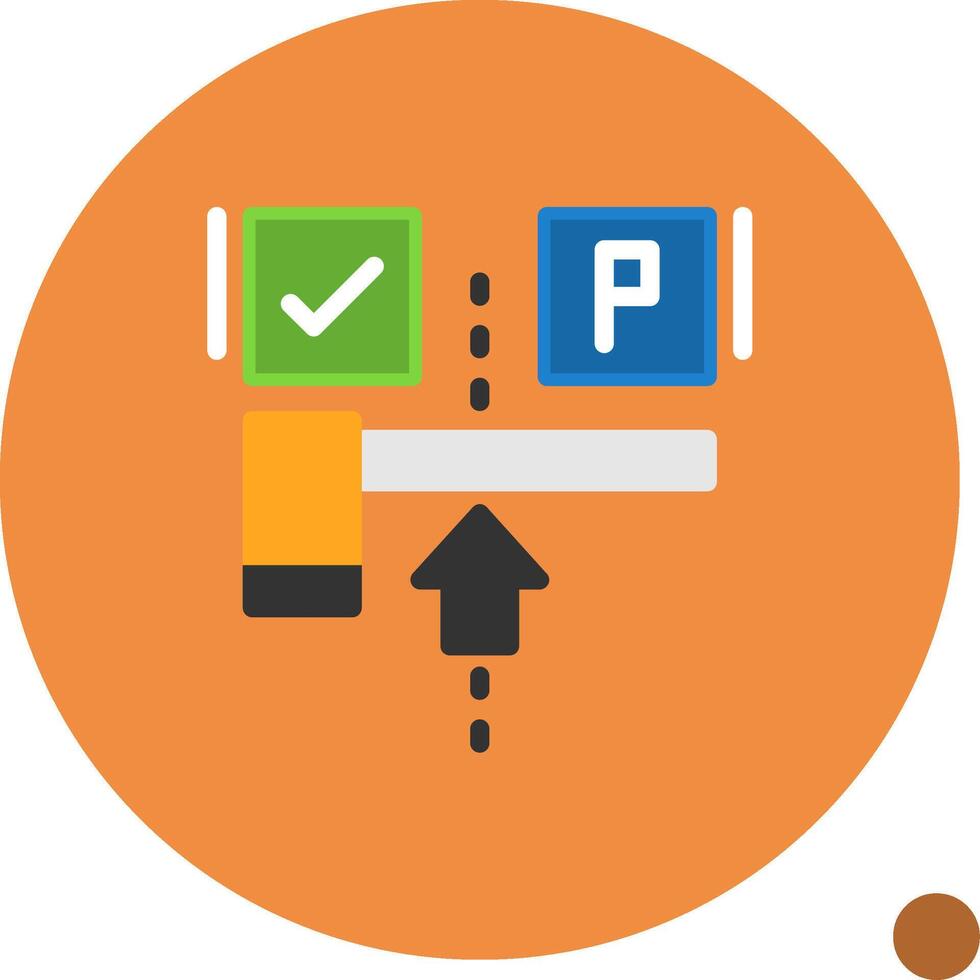 Car entrance Flat Shadow Icon vector
