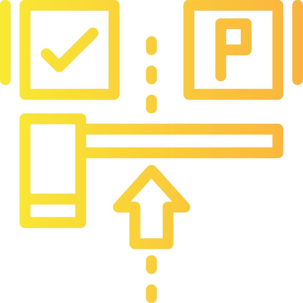 Car entrance Linear Gradient Icon vector