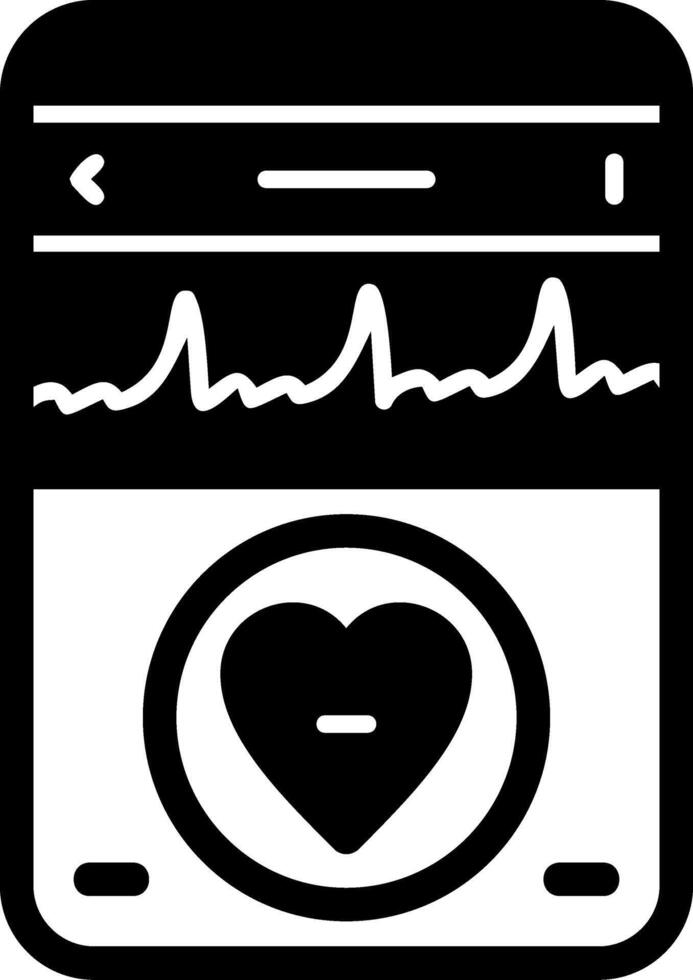 Heartbeat Glyph Icon vector