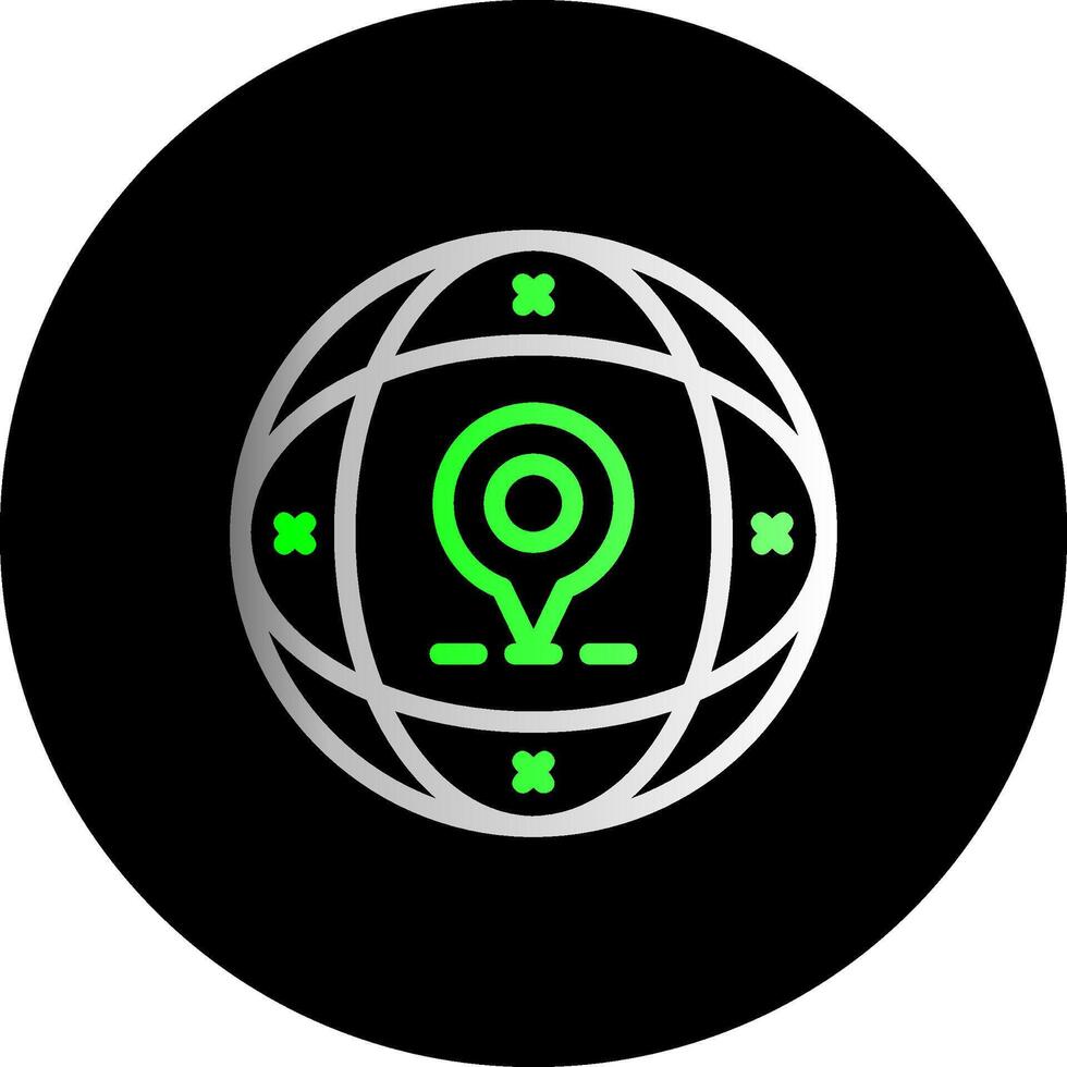 Globe Dual Gradient Circle Icon vector