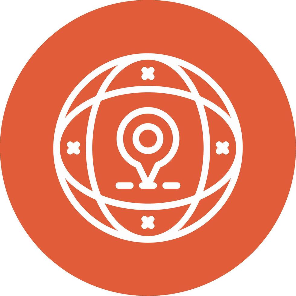 Globe Outline Circle Icon vector