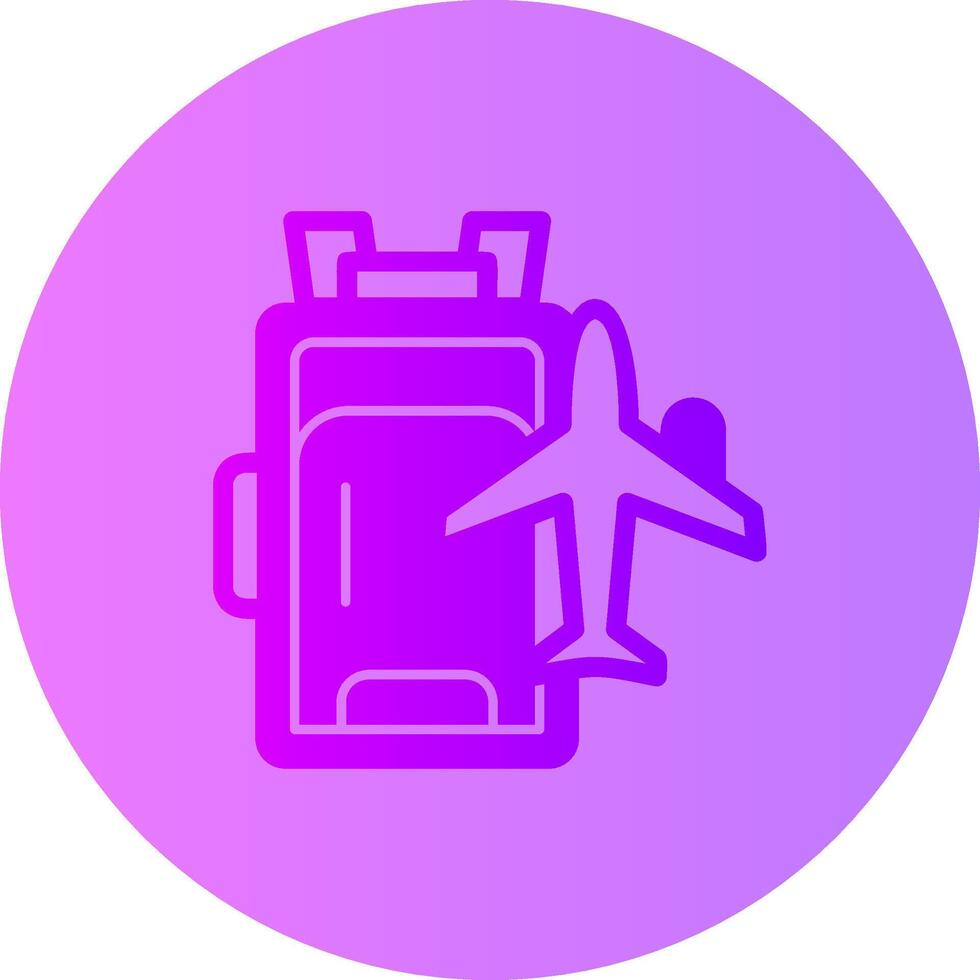 Backpack Gradient Circle Icon vector