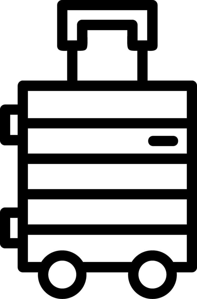 Suitcase Line Icon vector