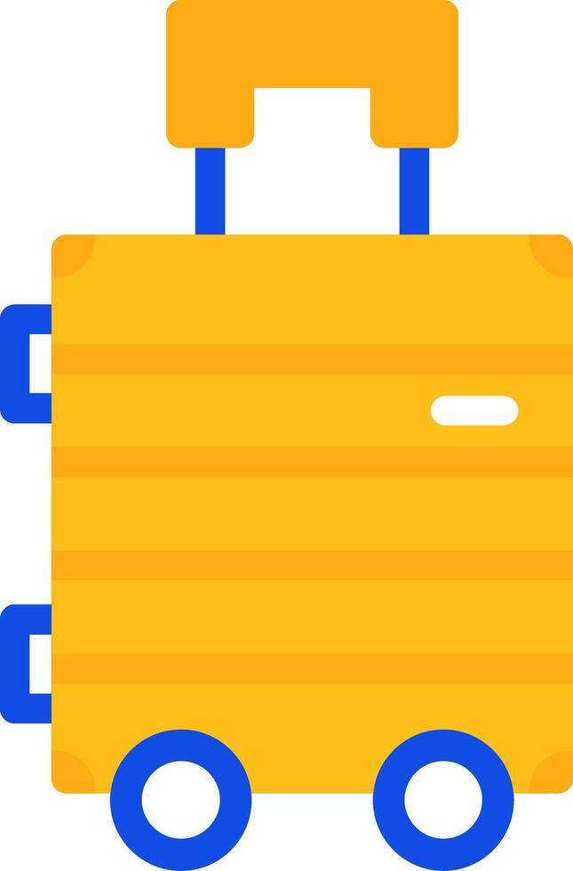 Suitcase Flat Two Color Icon vector