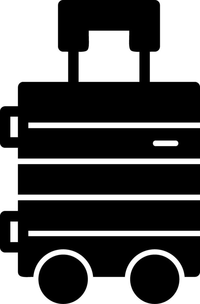 Suitcase Glyph Icon vector