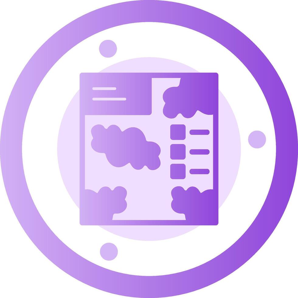 Map Glyph Gradient Icon vector