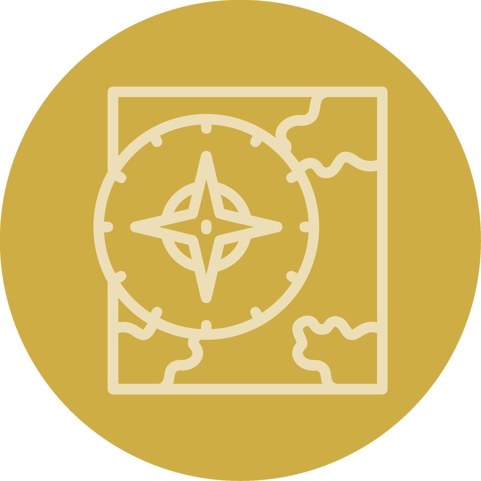 Compass Line Multi color Icon vector