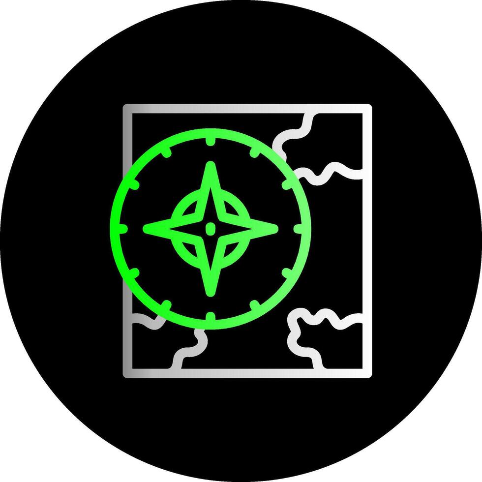 Compass Dual Gradient Circle Icon vector