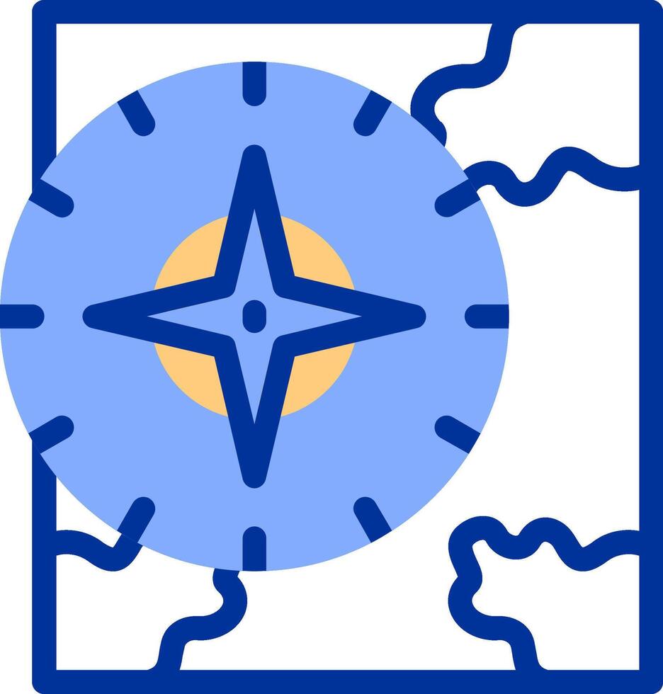 Compass Color Filled Icon vector