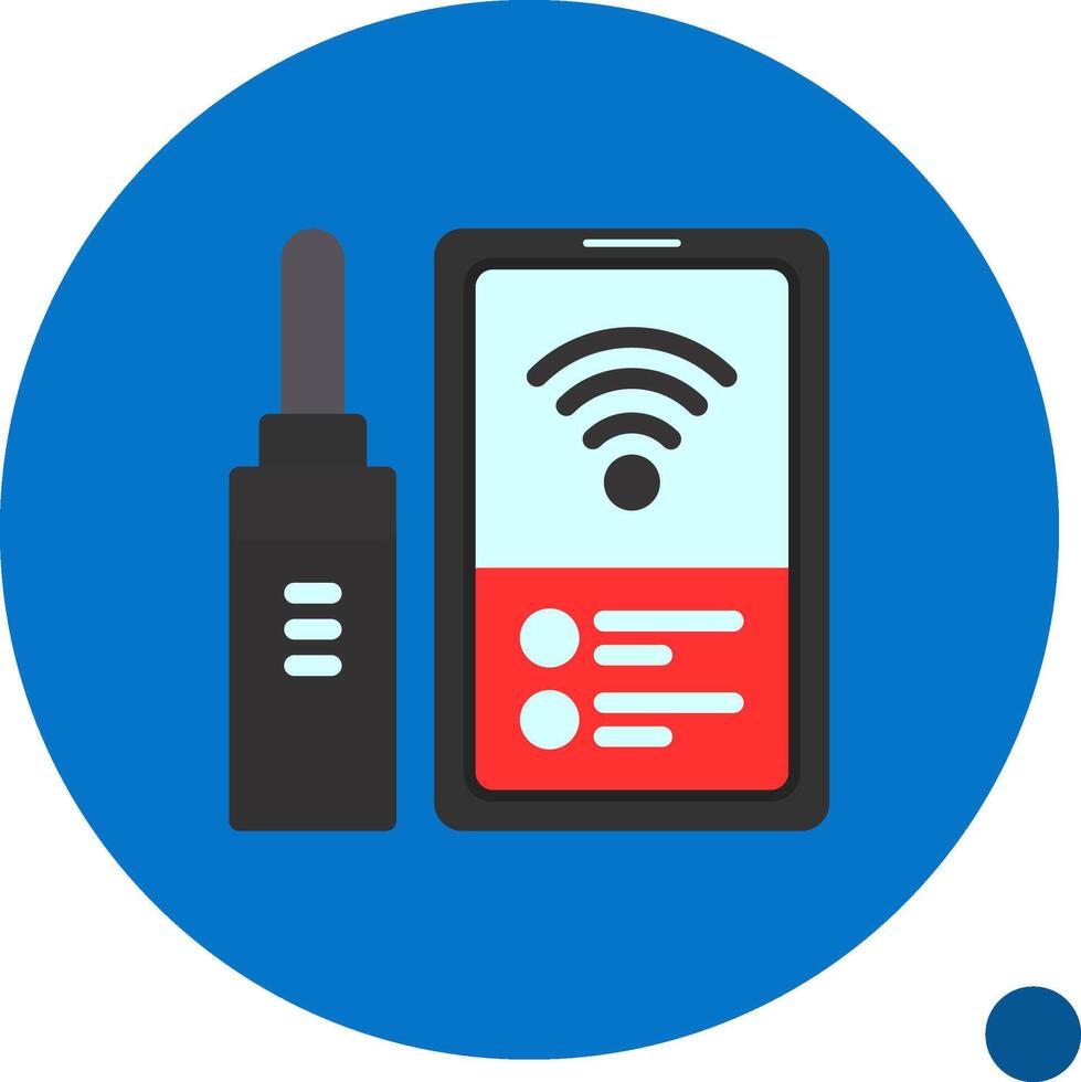 Wifi Connection Flat Shadow Icon vector