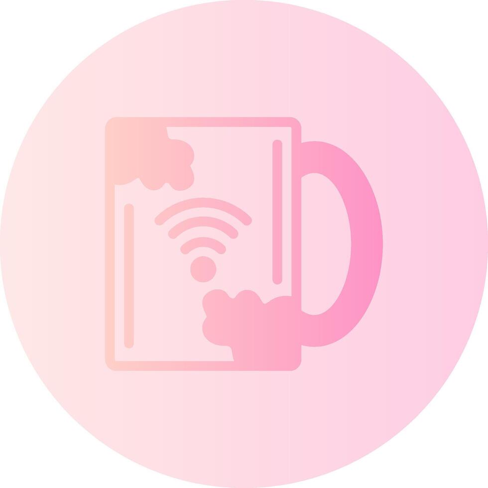 Coffee cup Gradient Circle Icon vector