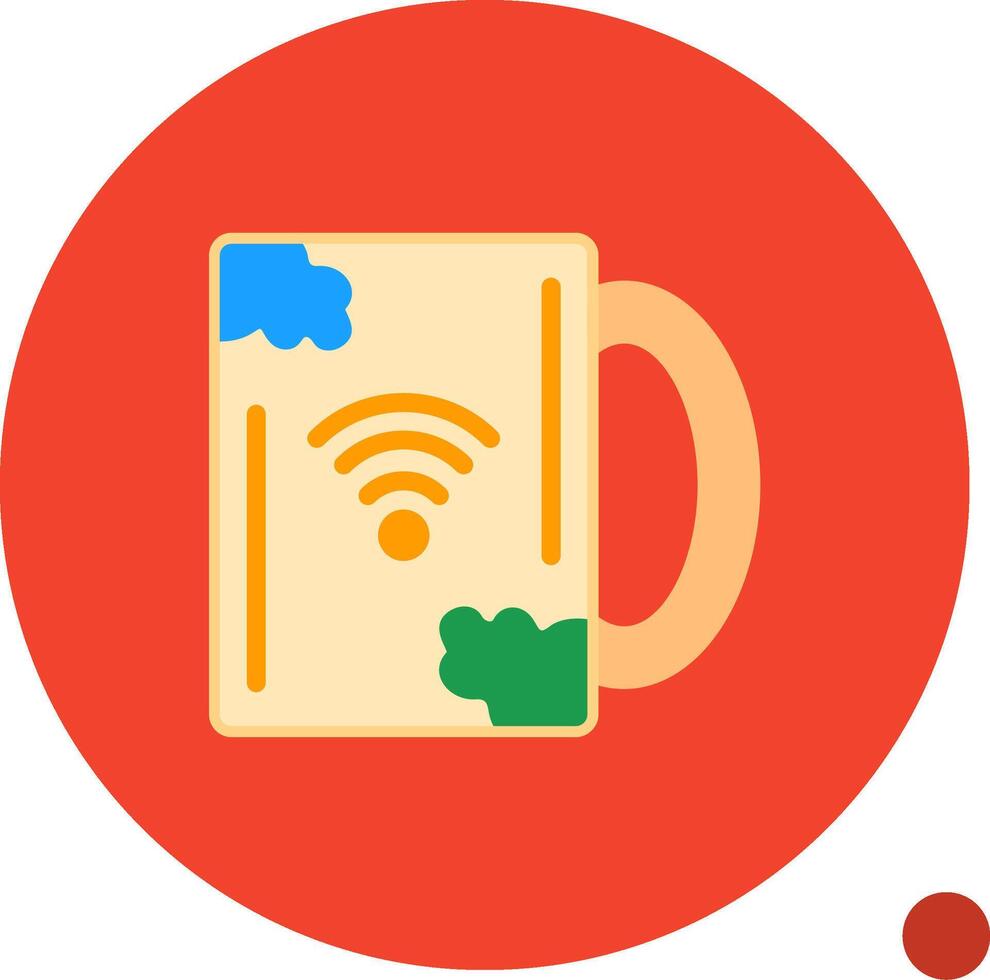 Coffee cup Flat Shadow Icon vector