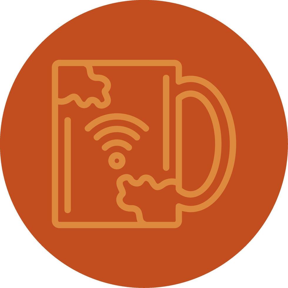 Coffee cup Line Multi color Icon vector