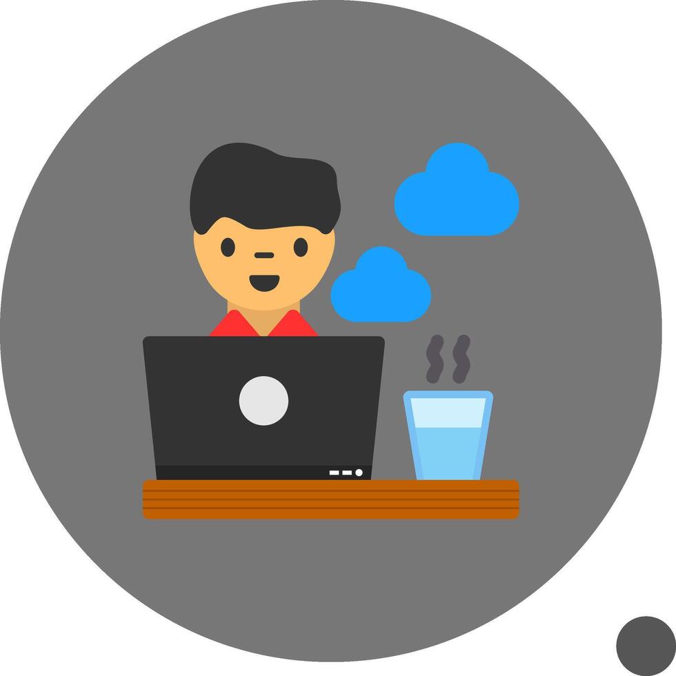 Freelancer Flat Shadow Icon vector