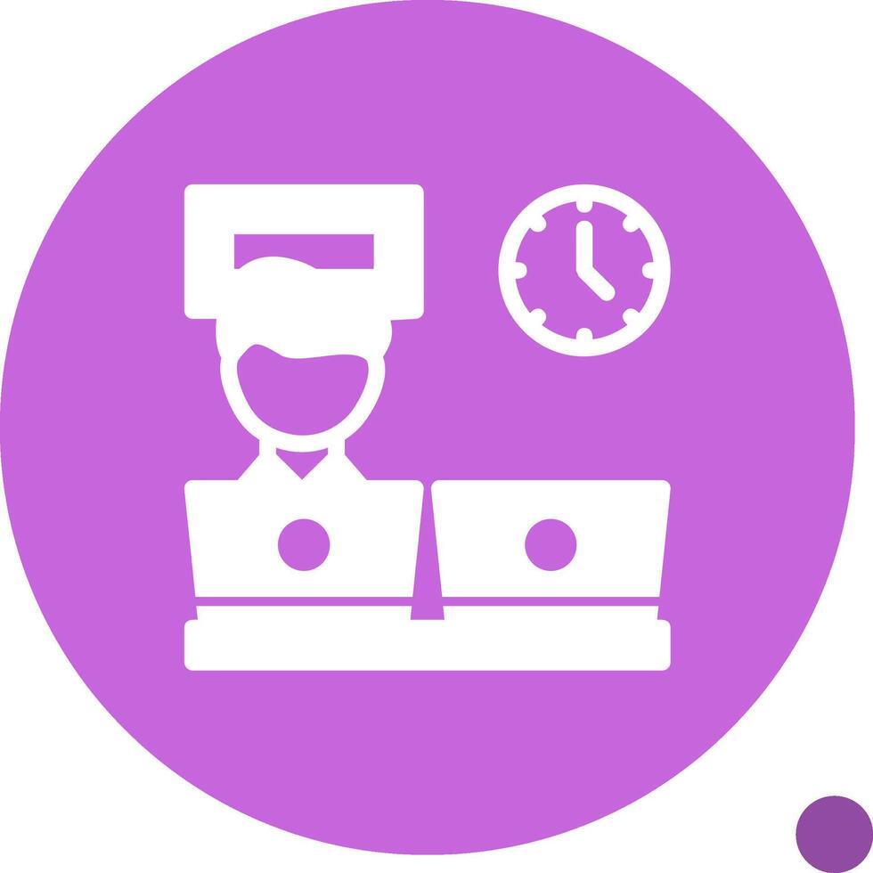 Co working space Glyph Shadow Icon vector