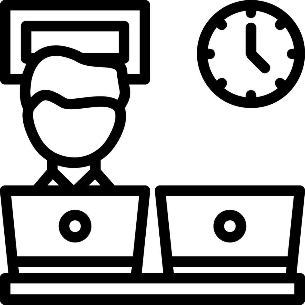 Co working space Line Icon vector