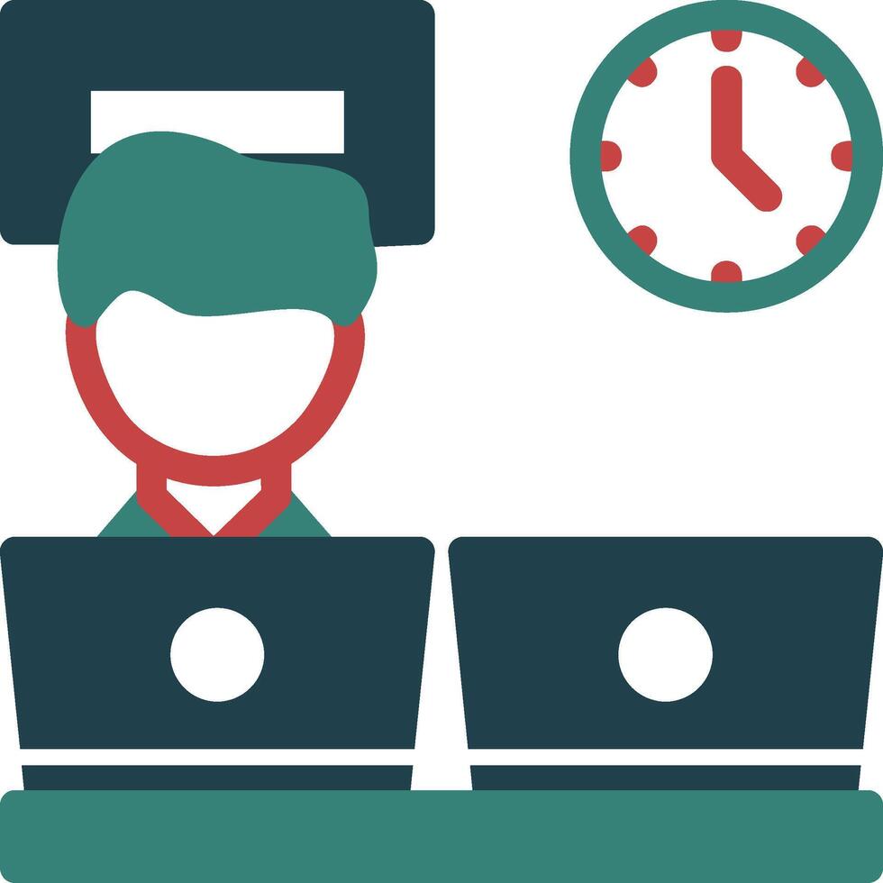 Co working space Glyph Two Color Icon vector