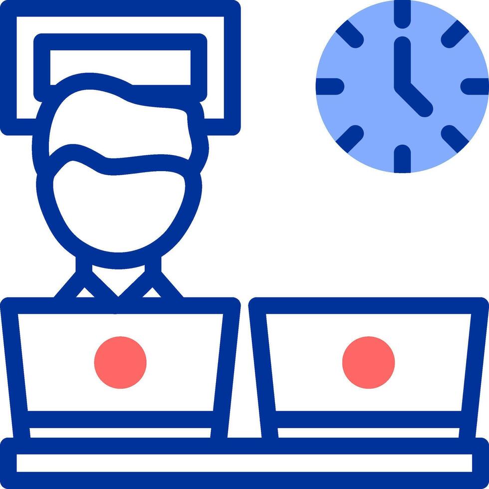 Co working space Color Filled Icon vector