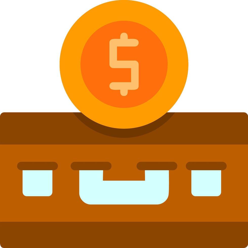 Money bag Flat Icon vector