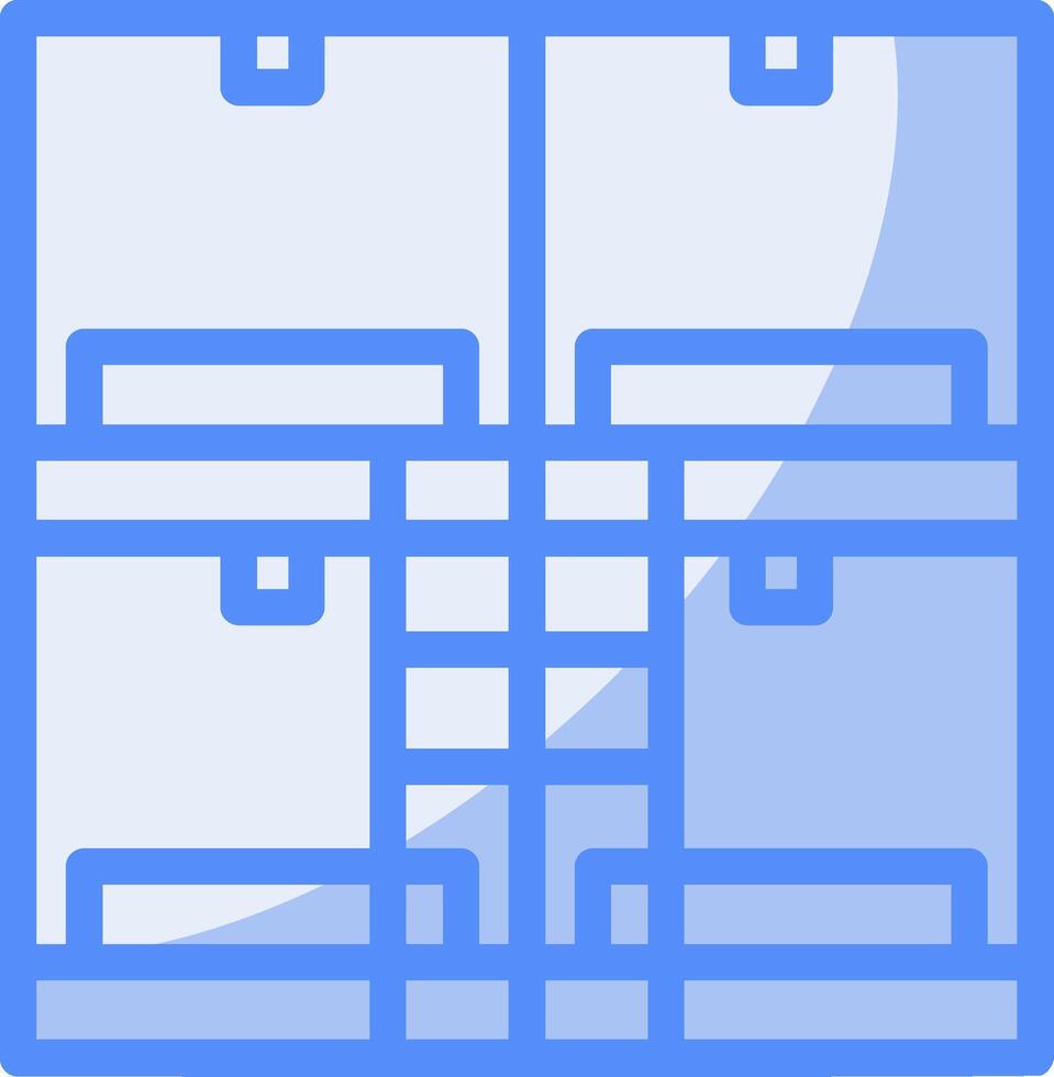 Hostel Line Filled Blue Icon vector