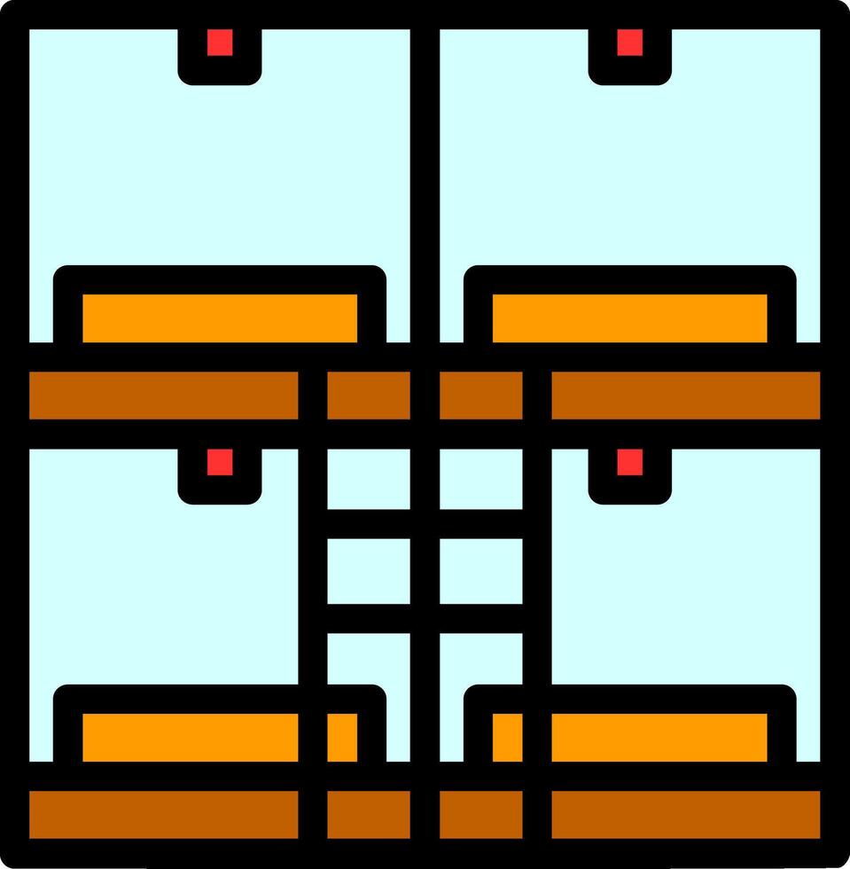 Hostel Line Filled Icon vector