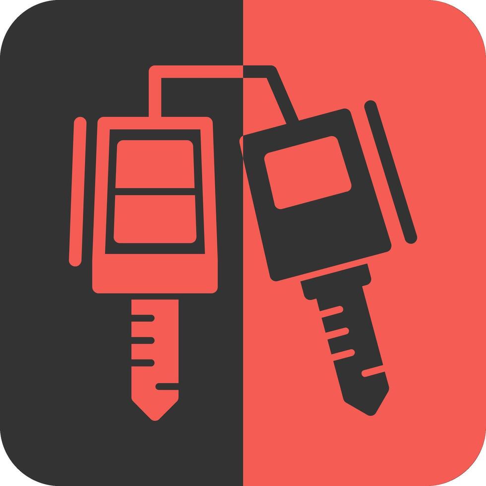 Valet key Red Inverse Icon vector